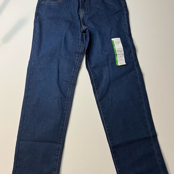 NWT Wonder Nation Girl's Dark Blue Straight Leg Jeans Clean Core Size 8 (H1) - Picture 1 of 7